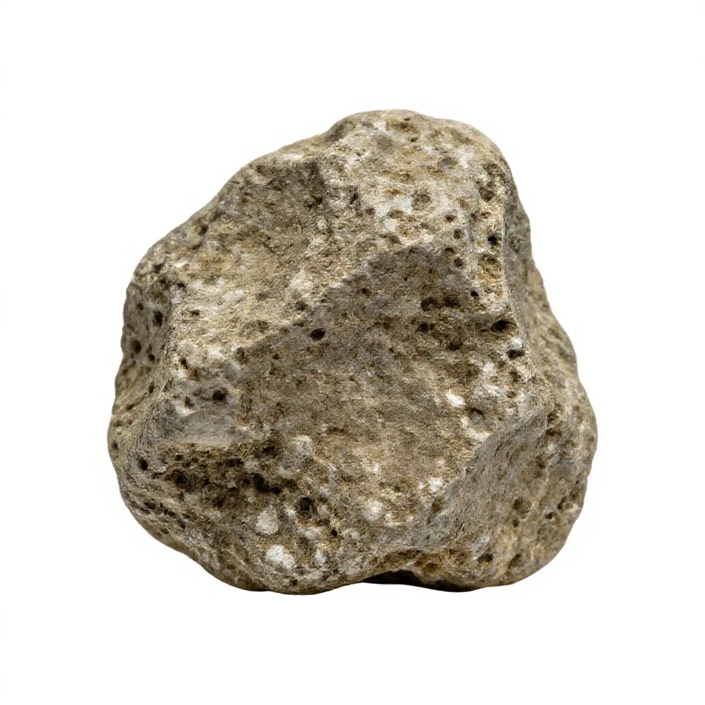 Chunk of raw malachite isolated on a white background