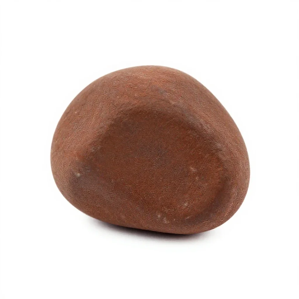 Garnet in matrix isolated on a white background