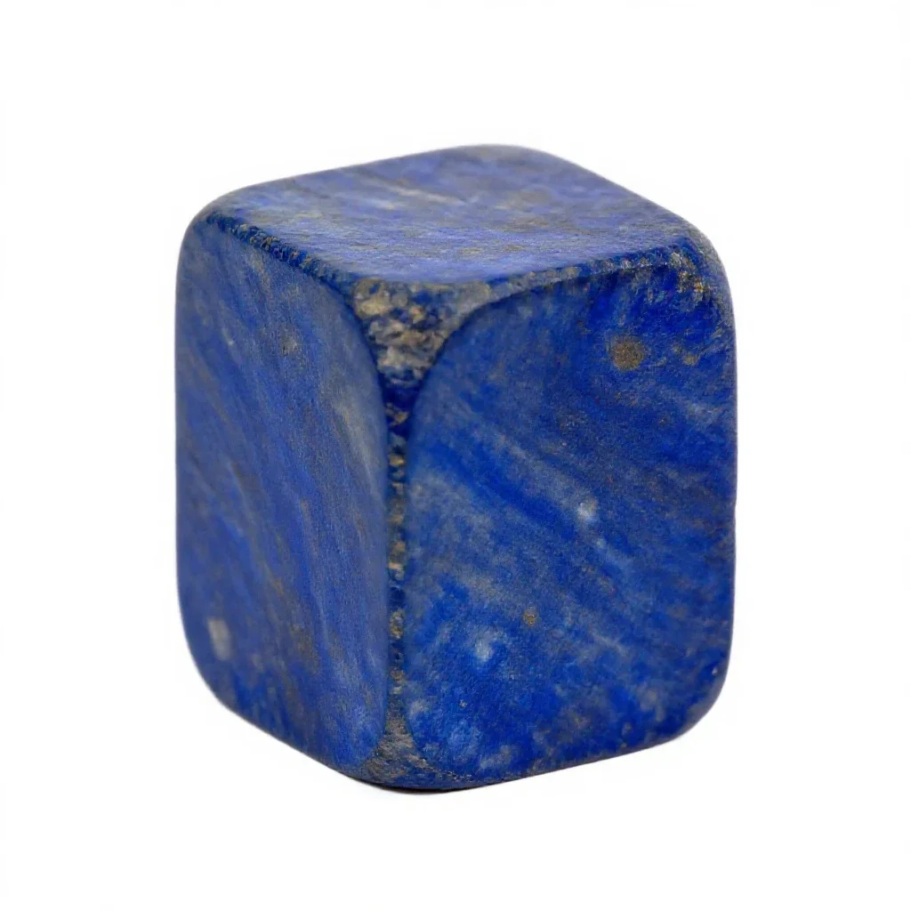 Lapis lazuli block isolated on a white background