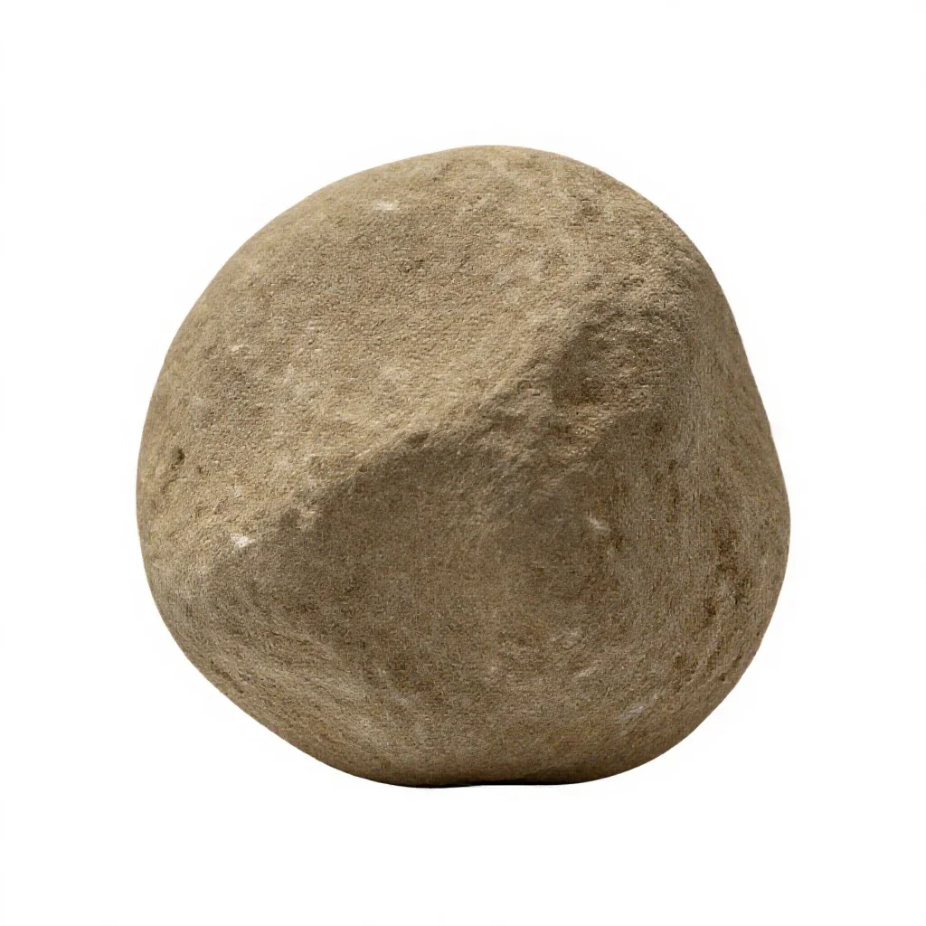 Meteorite fragment isolated on a white background