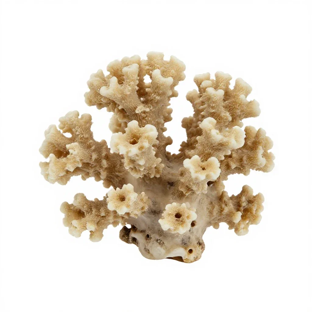 Piece of coral isolated on a white background
