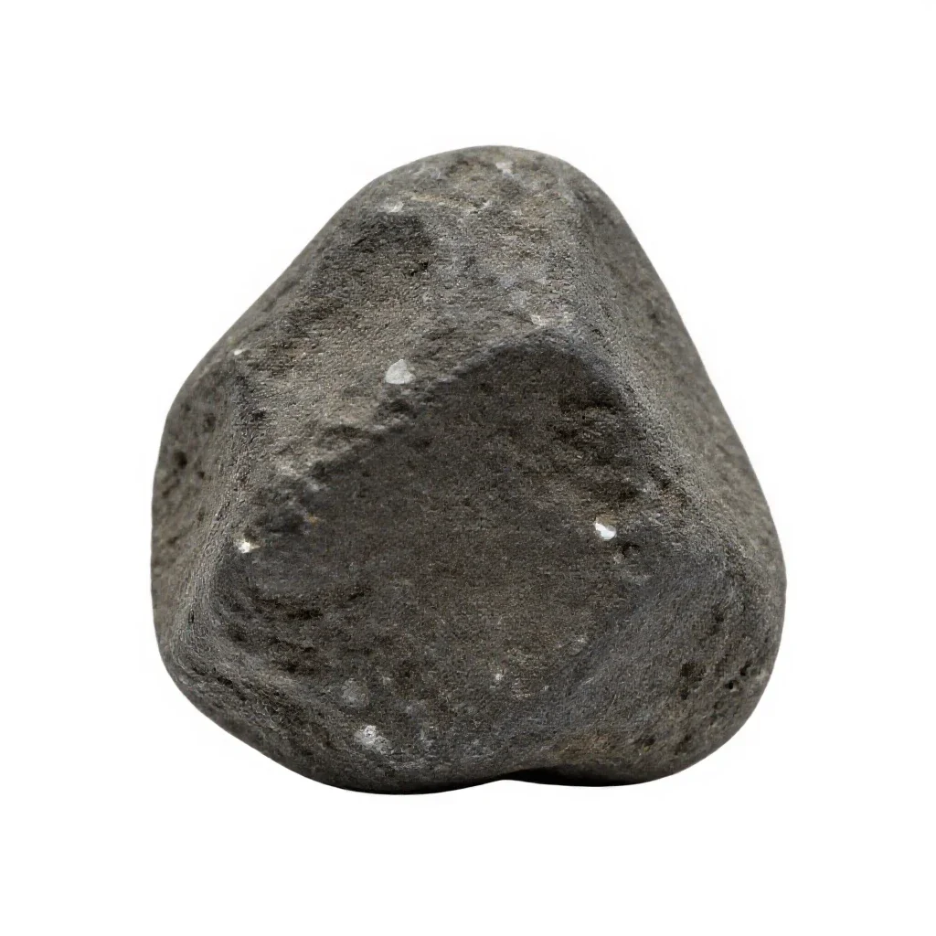 Raw diamond in kimberlite isolated on a white background