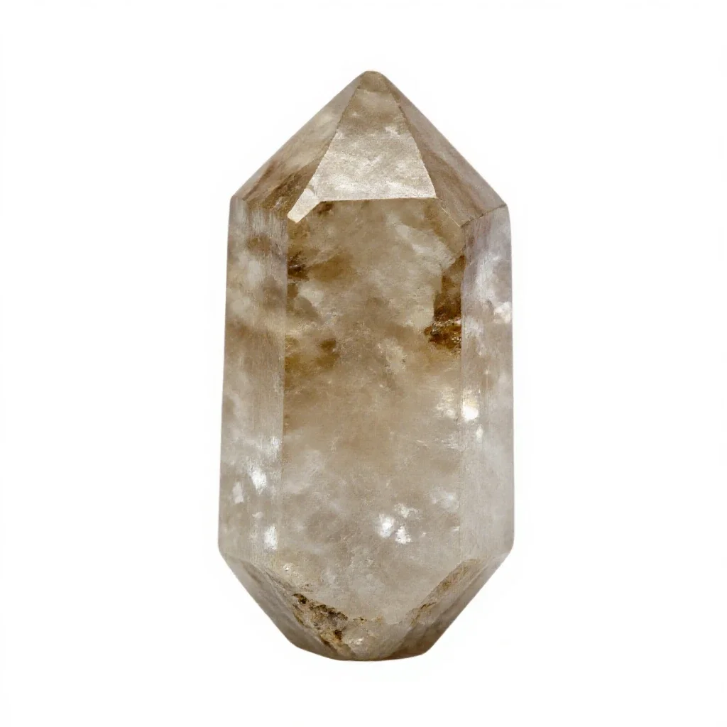 Tourmaline crystal isolated on a white background