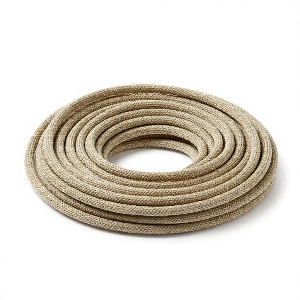 Climbing rope coil isolated on a white background