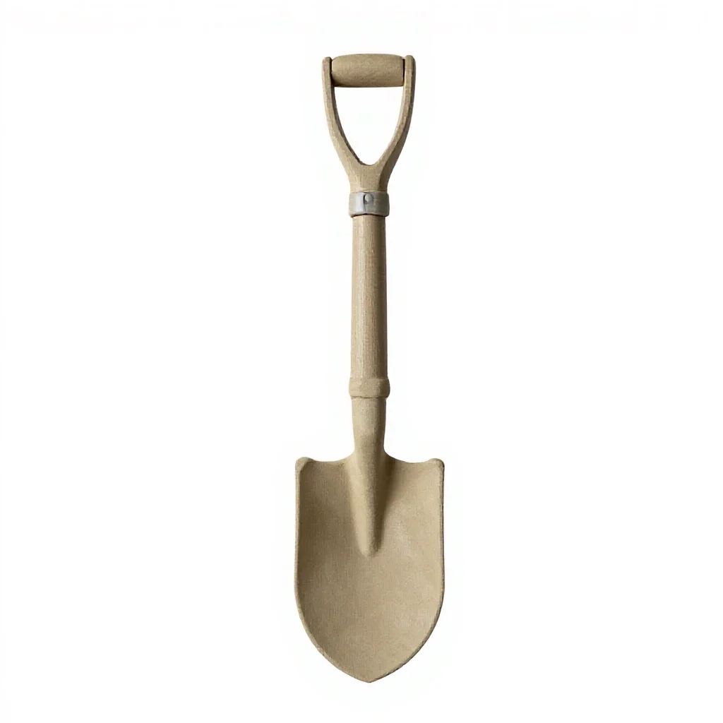 Folding shovel isolated on a white background