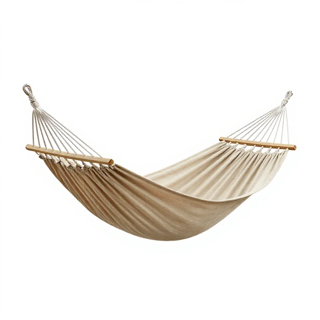 Hammock with straps isolated on a white background