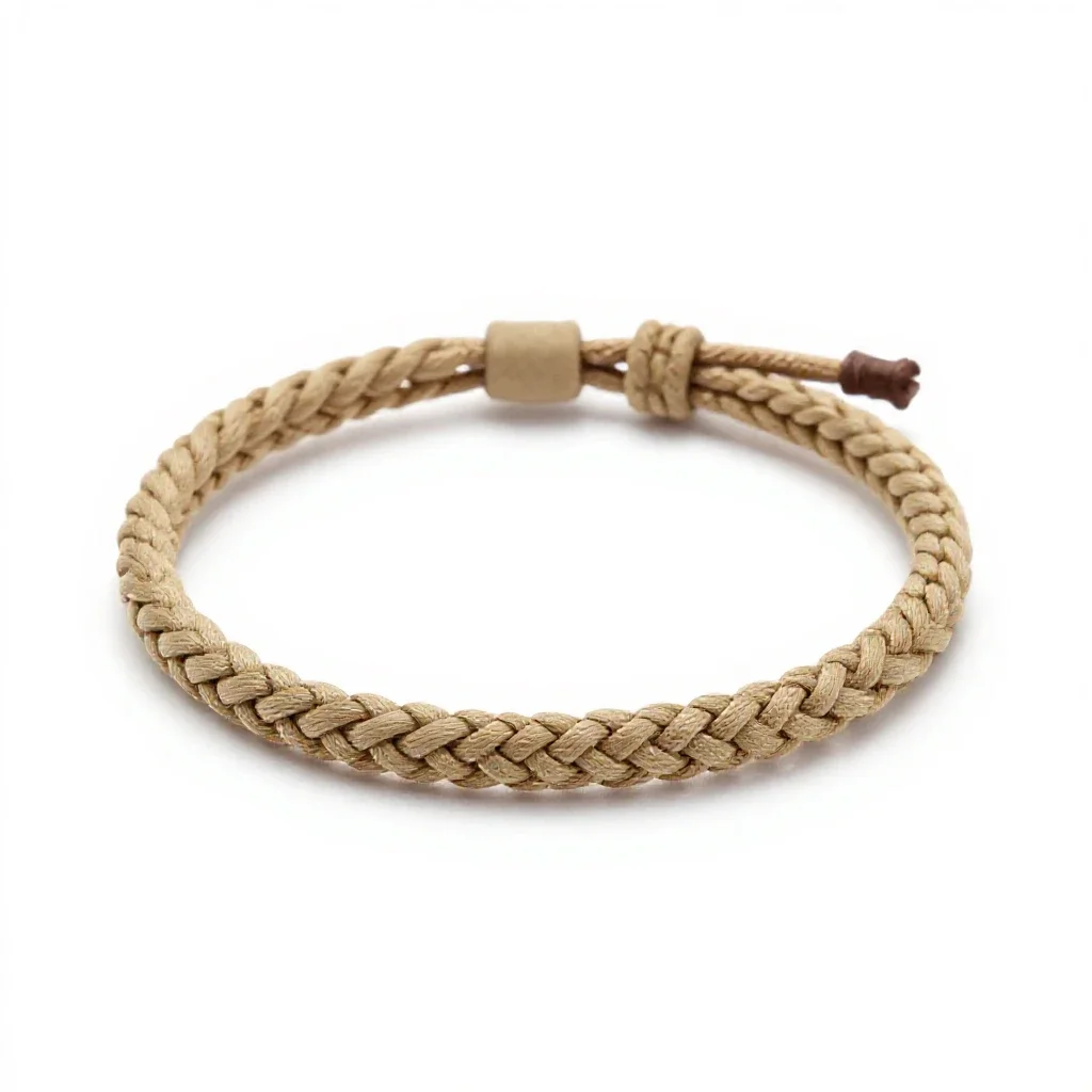 Paracord bracelet isolated on a white background