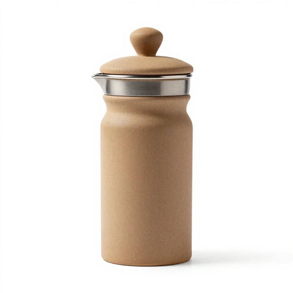 Portable espresso press isolated on a white background