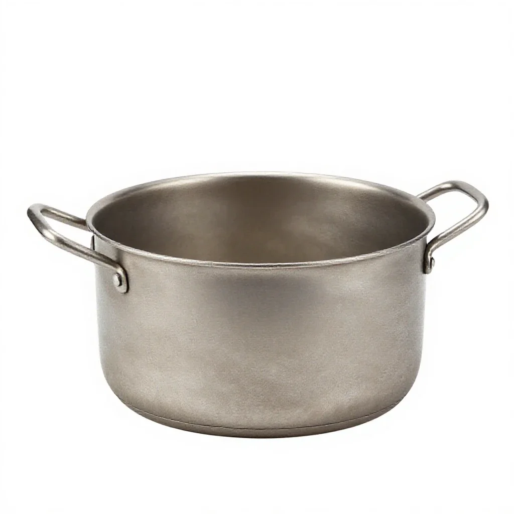 Titanium cook pot isolated on a white background