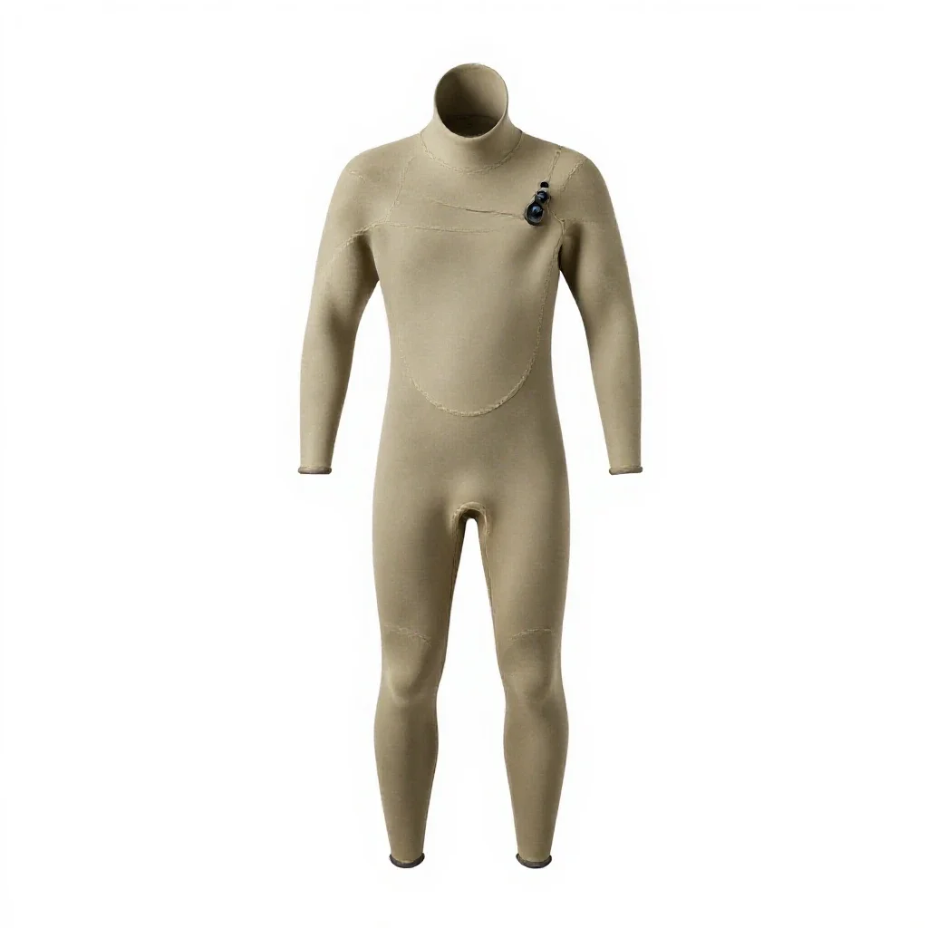 Wetsuit hanging isolated on a white background
