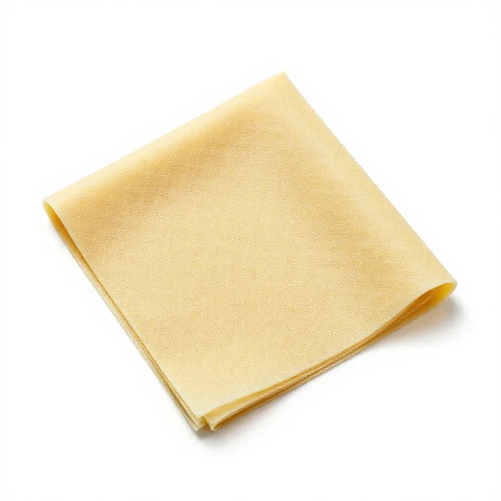 Beeswax wrap folded isolated on a white background