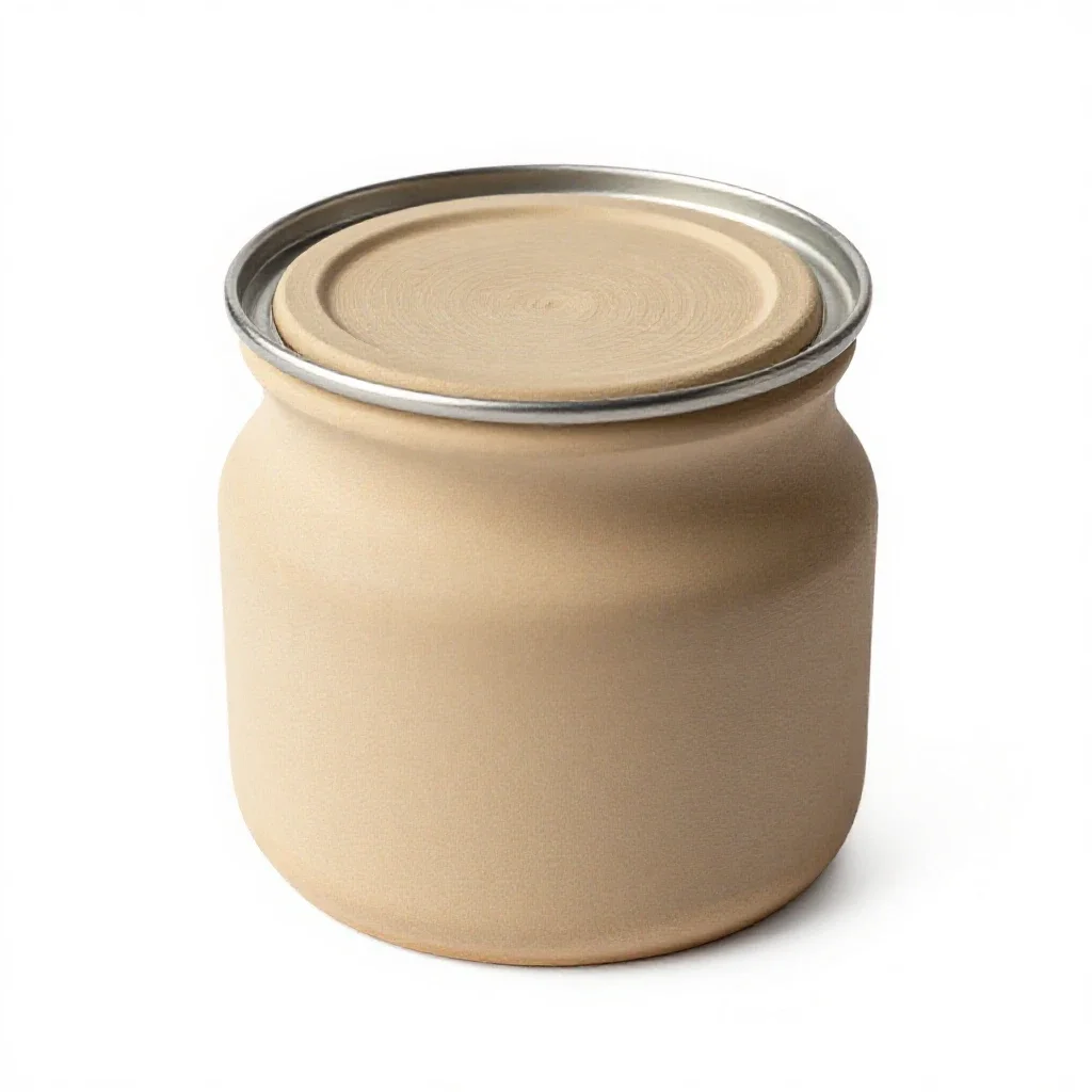 Paint tin with a lever lid isolated on a white background