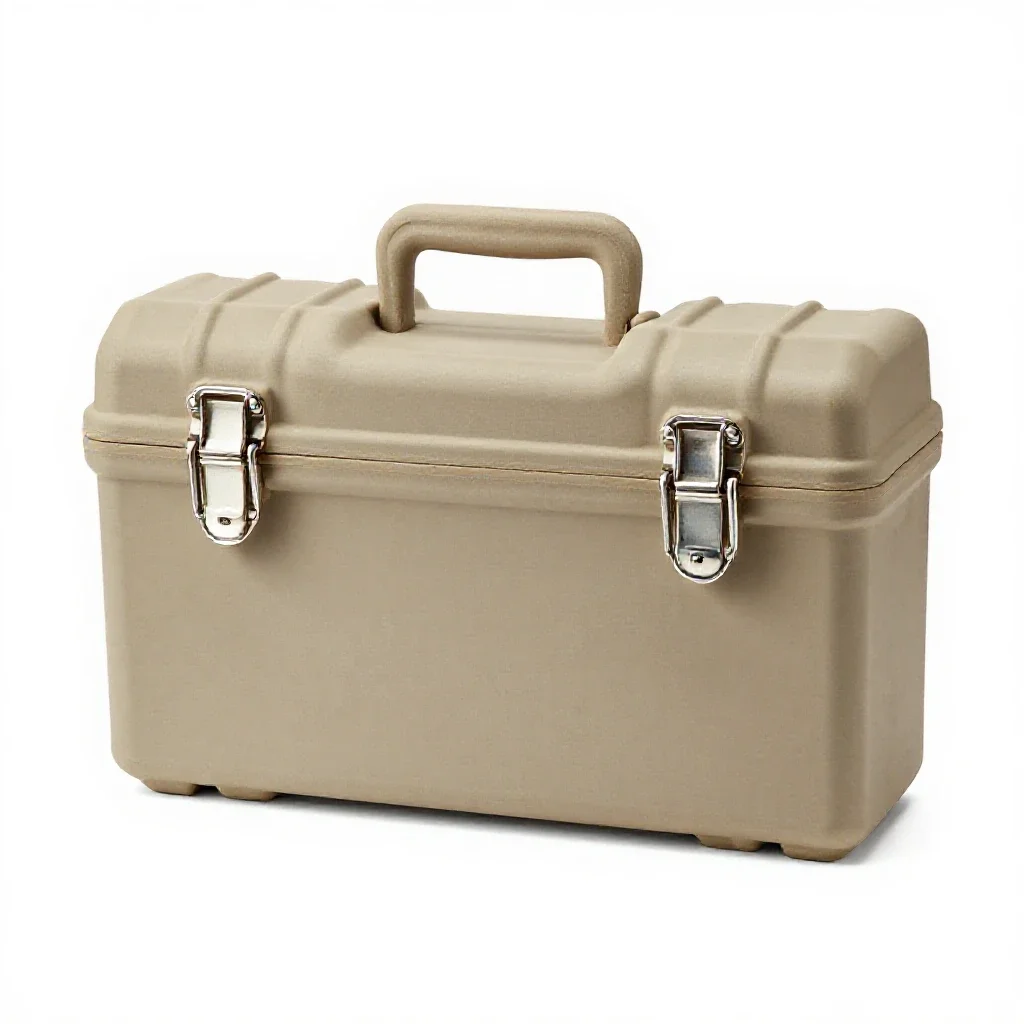 Tool case with latches isolated on a white background