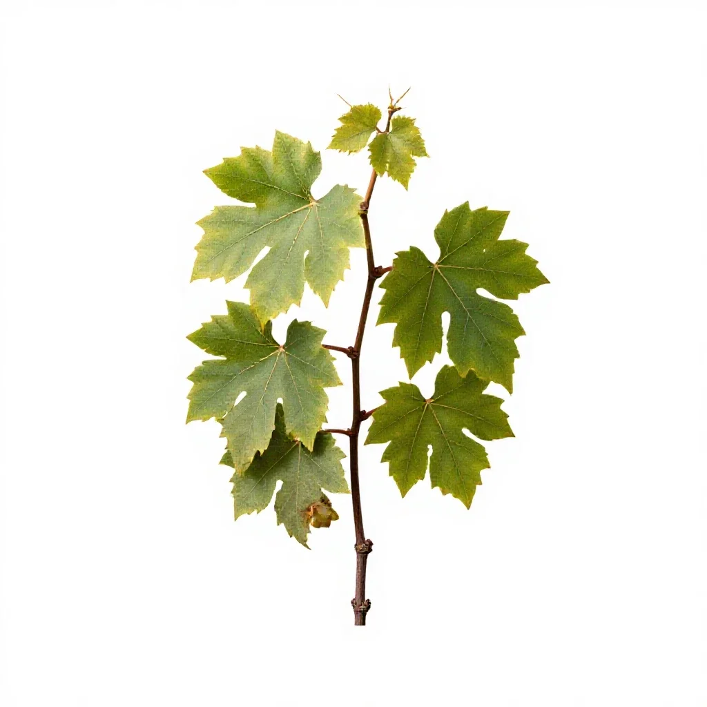 Grape vine cutting isolated on a white background