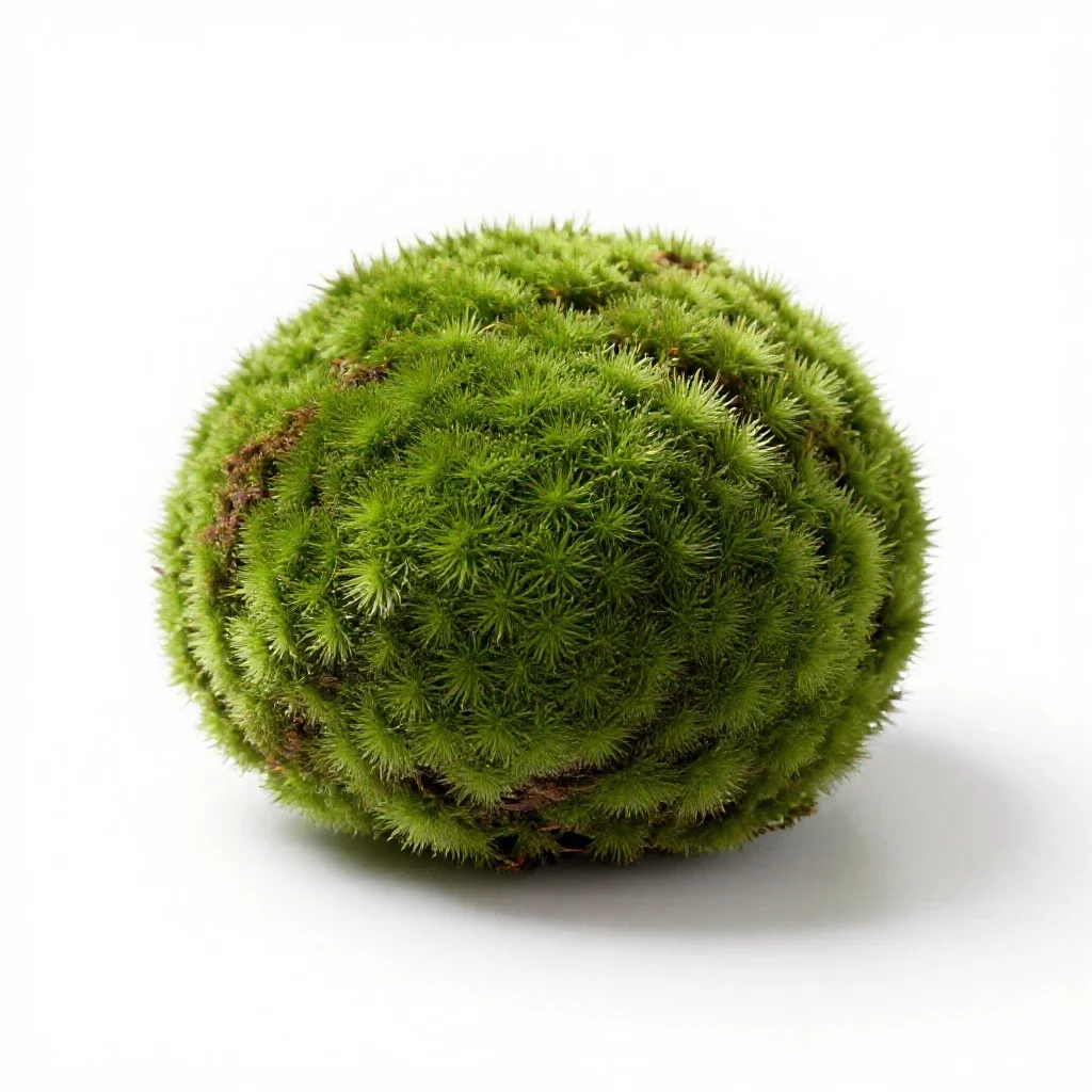 Moss ball isolated on a white background