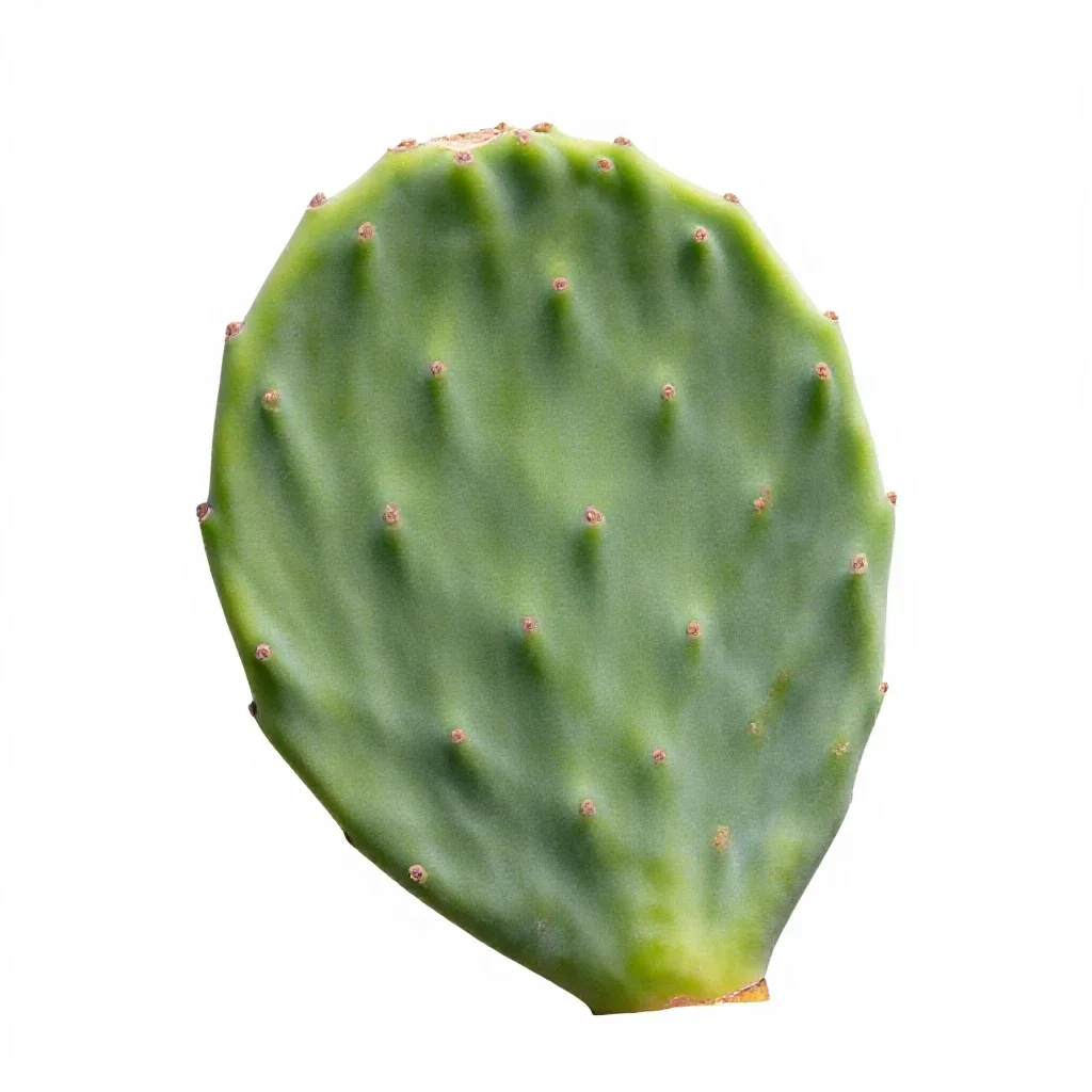 Prickly pear pad isolated on a white background