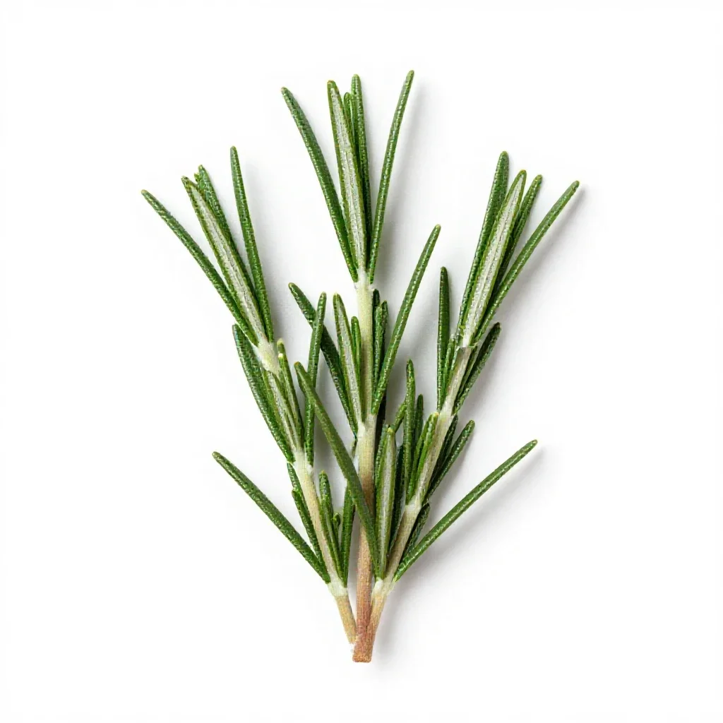 Rosemary sprig isolated on a white background
