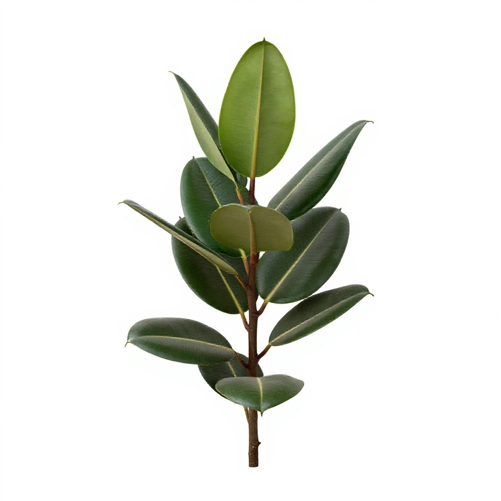 Rubber plant isolated on a white background