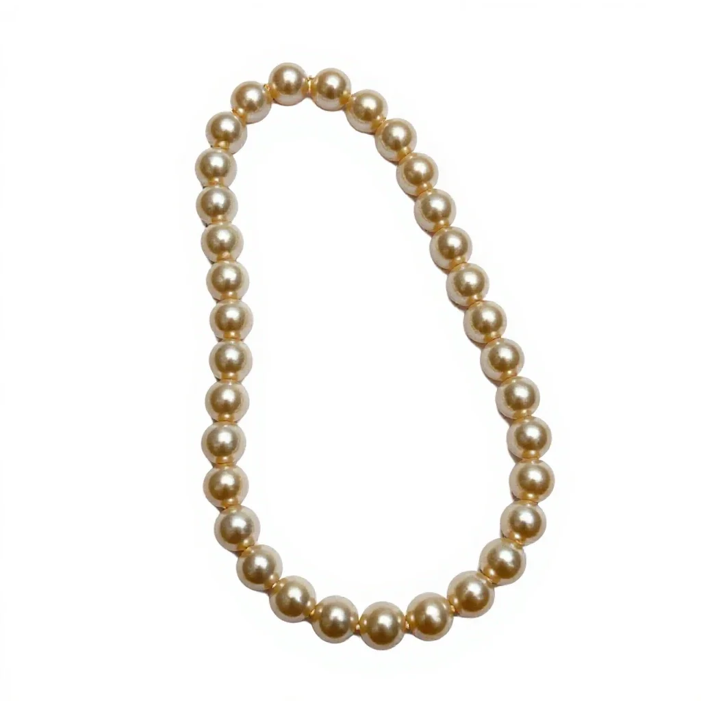 String of pearls trailing isolated on a white background