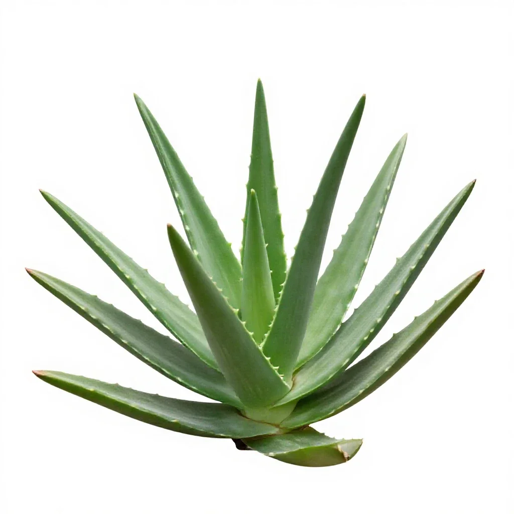 Aloe vera rosette isolated on a white background