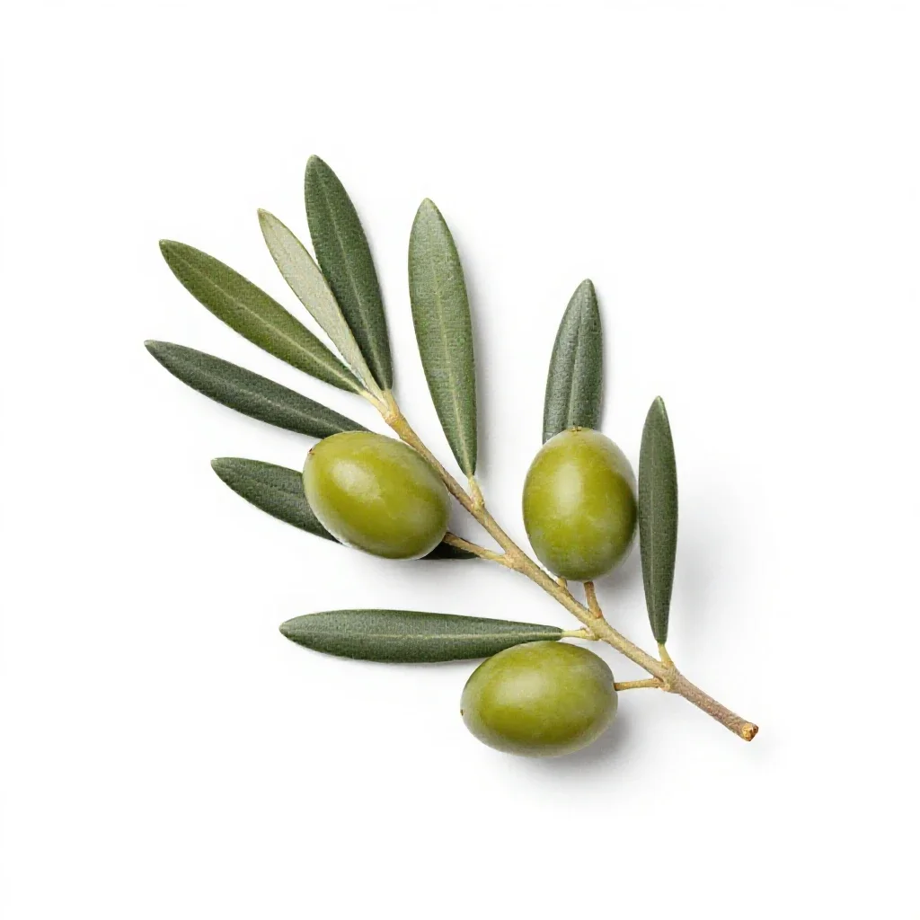 Olive branch isolated on a white background