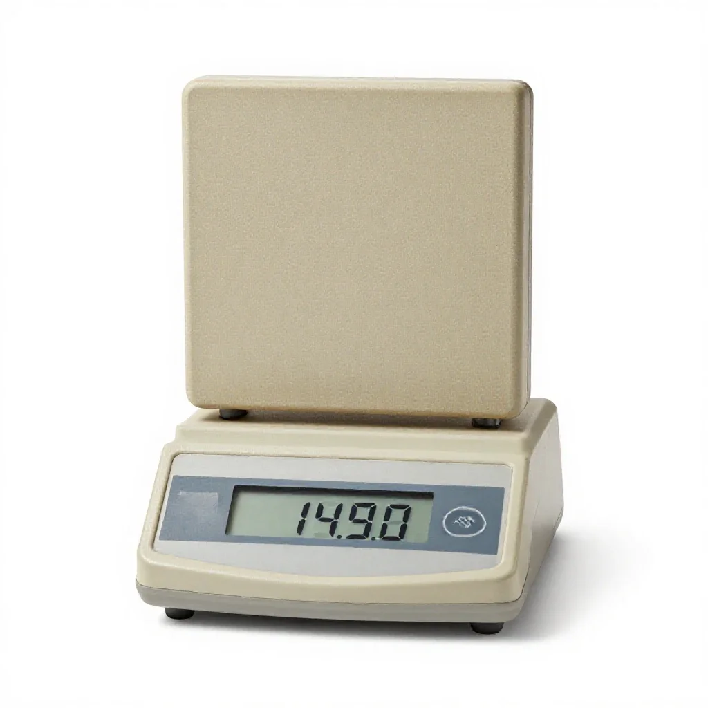 Analytical balance isolated on a white background