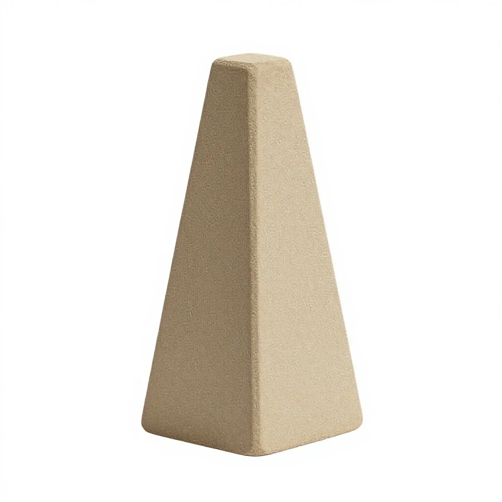 Prism splitting light isolated on a white background