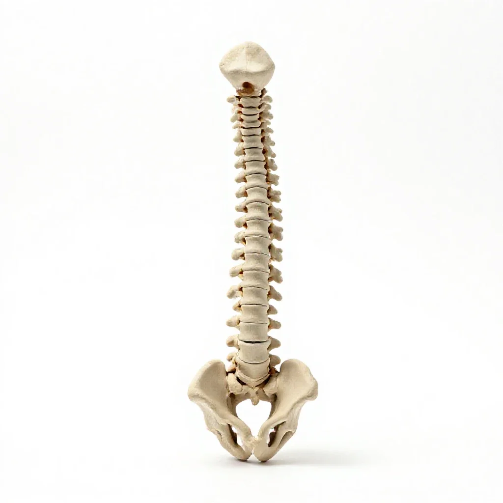 Spine anatomical model isolated on a white background