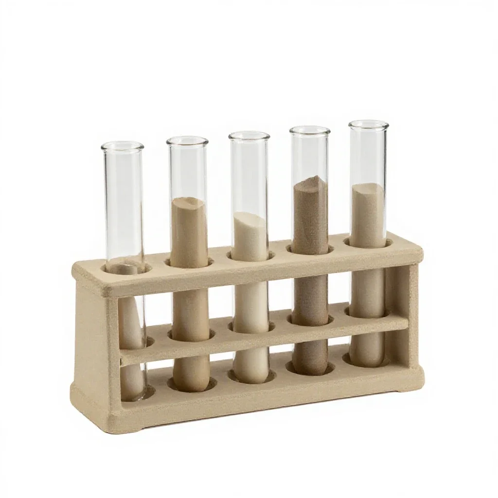 Test tube rack isolated on a white background