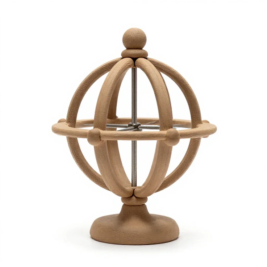 Orrery model isolated on a white background