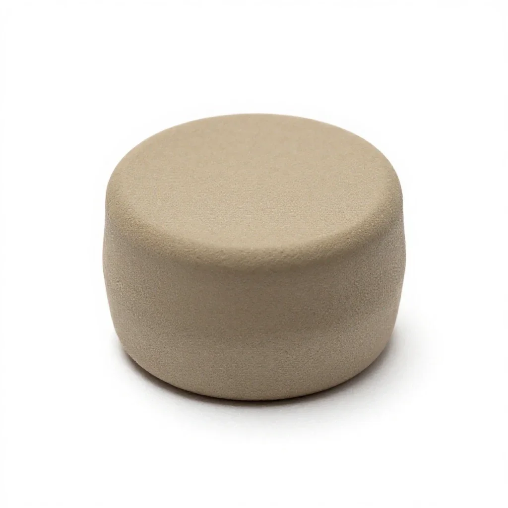 Holographic projector puck isolated on a white background