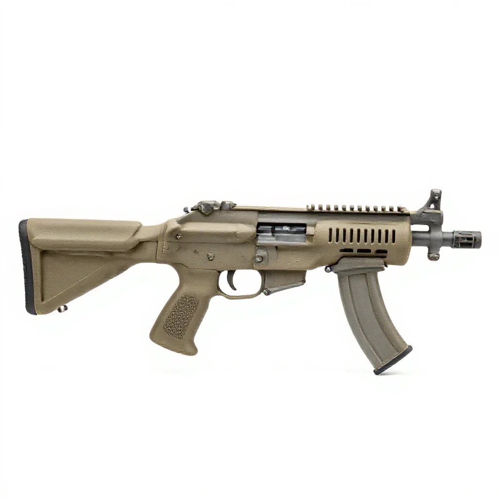 Modular plasma rifle isolated on a white background