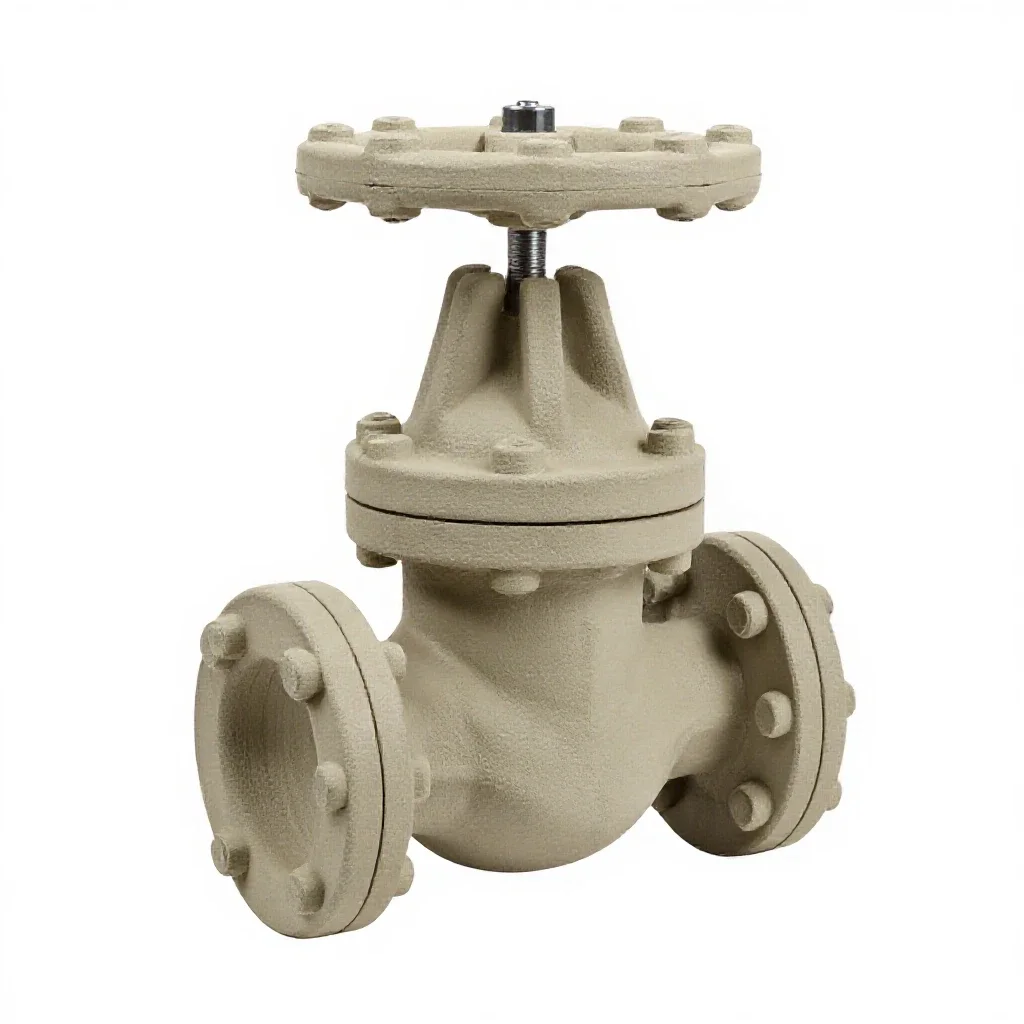 Reactor coolant valve isolated on a white background