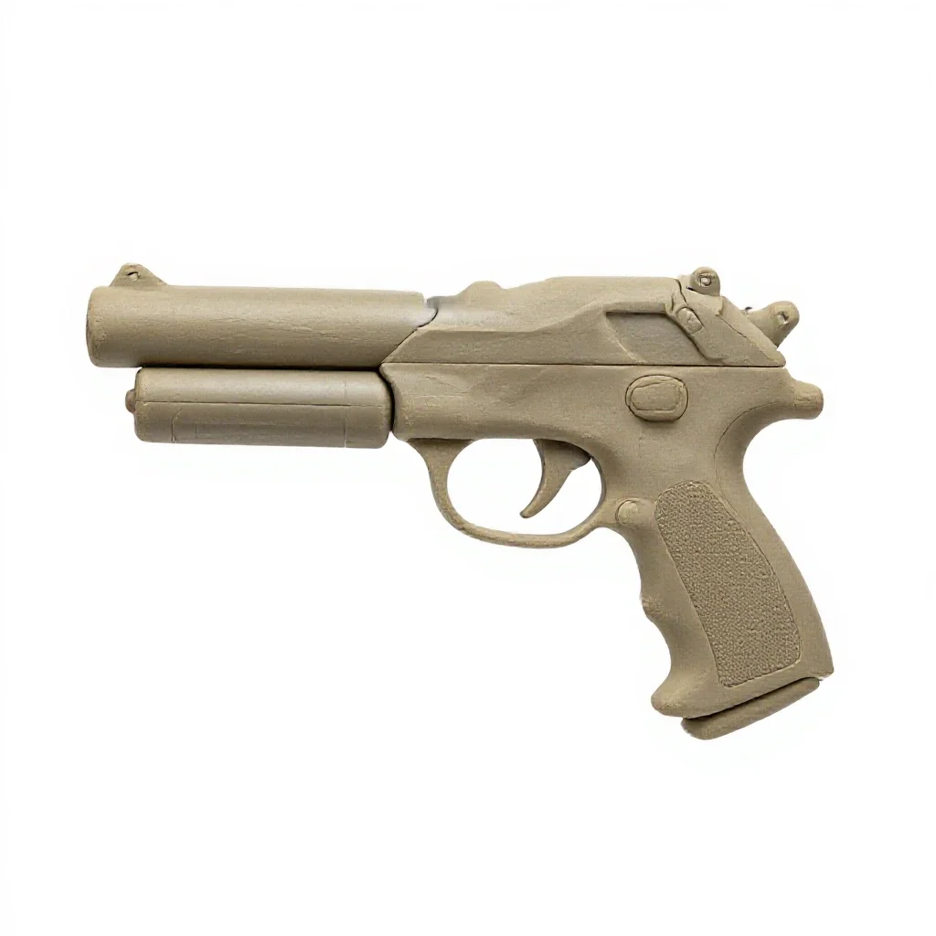 Sidearm blaster isolated on a white background