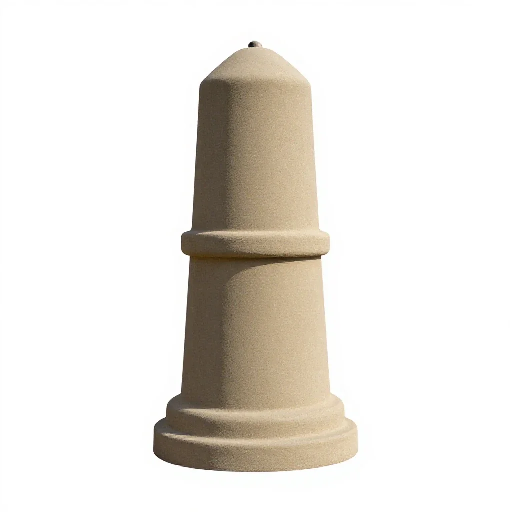 Signal beacon pylon isolated on a white background
