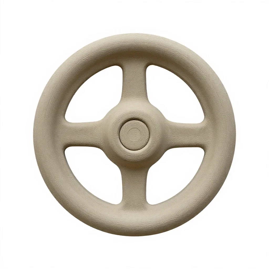 Airlock hatch wheel isolated on a white background