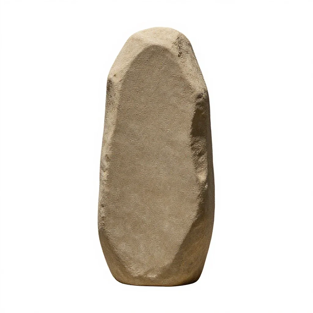 Alien artefact monolith isolated on a white background