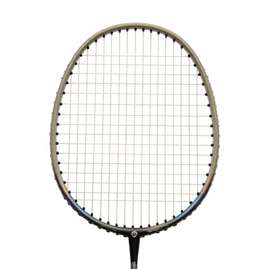 Badminton racquet isolated on a white background