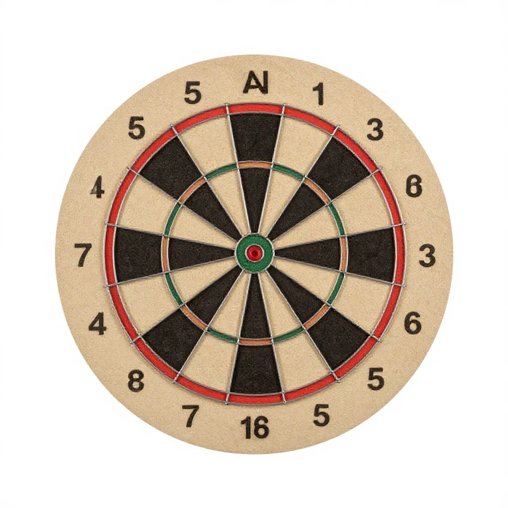 Dart board isolated on a white background