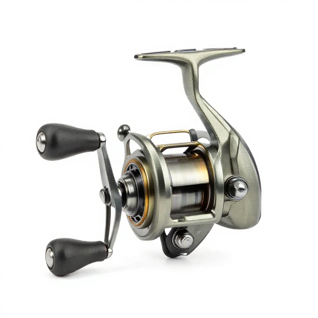 Fishing reel isolated on a white background