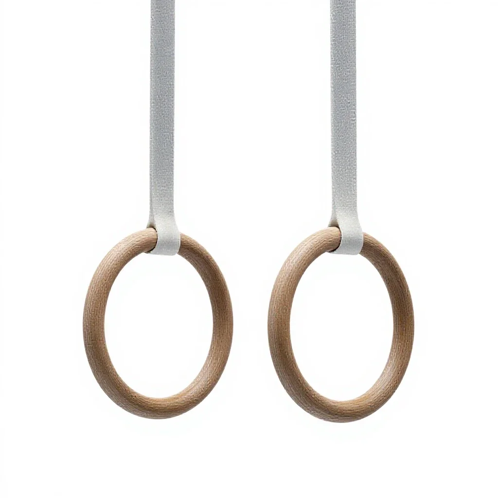Gymnastic ring pair isolated on a white background