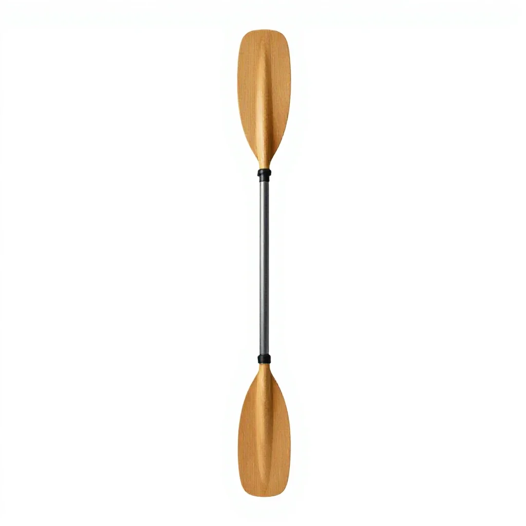 Kayak paddle isolated on a white background