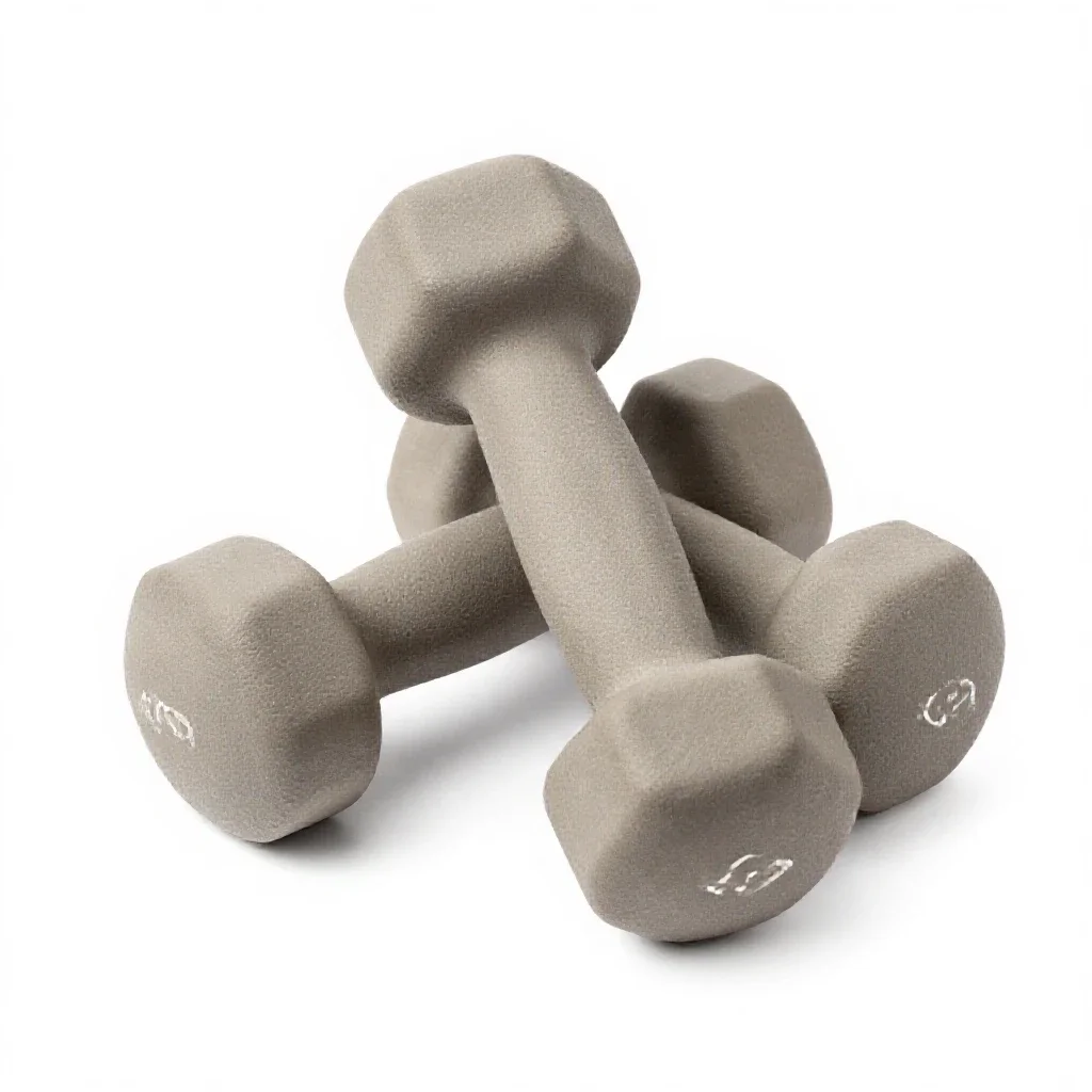 Pair of dumbbells isolated on a white background