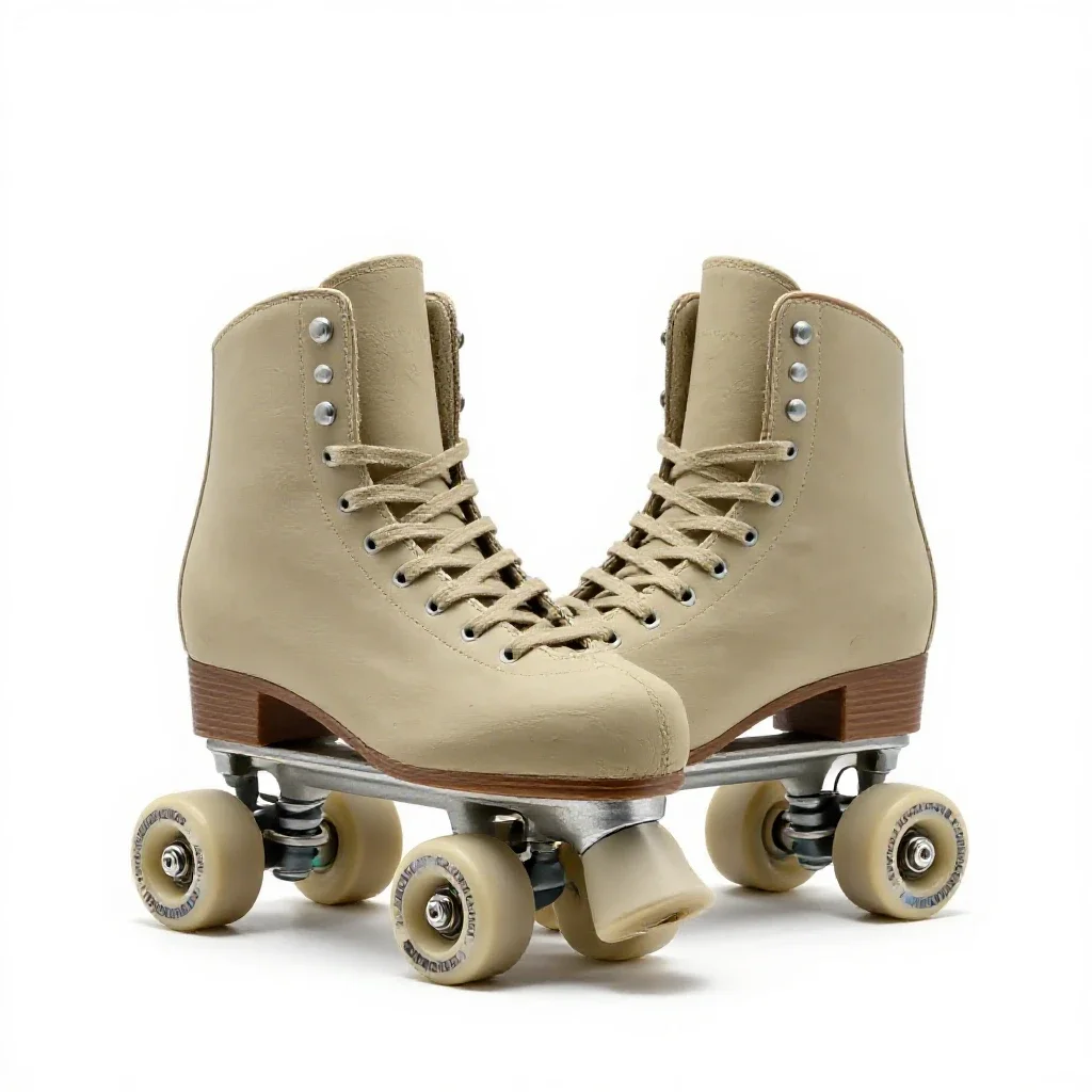 Pair of roller skates isolated on a white background