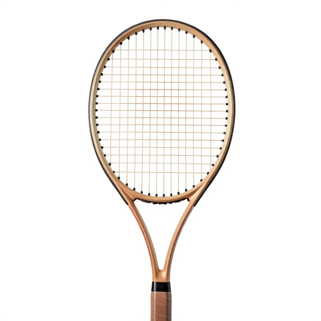 Tennis racquet isolated on a white background
