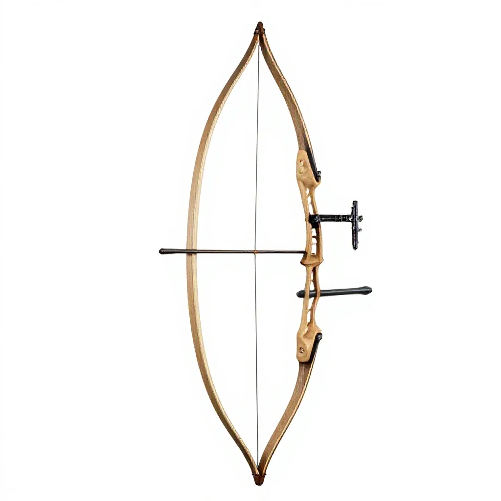 Archery recurve bow isolated on a white background