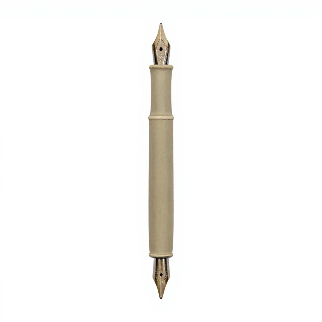Calligraphy dip pen with nibs isolated on a white background