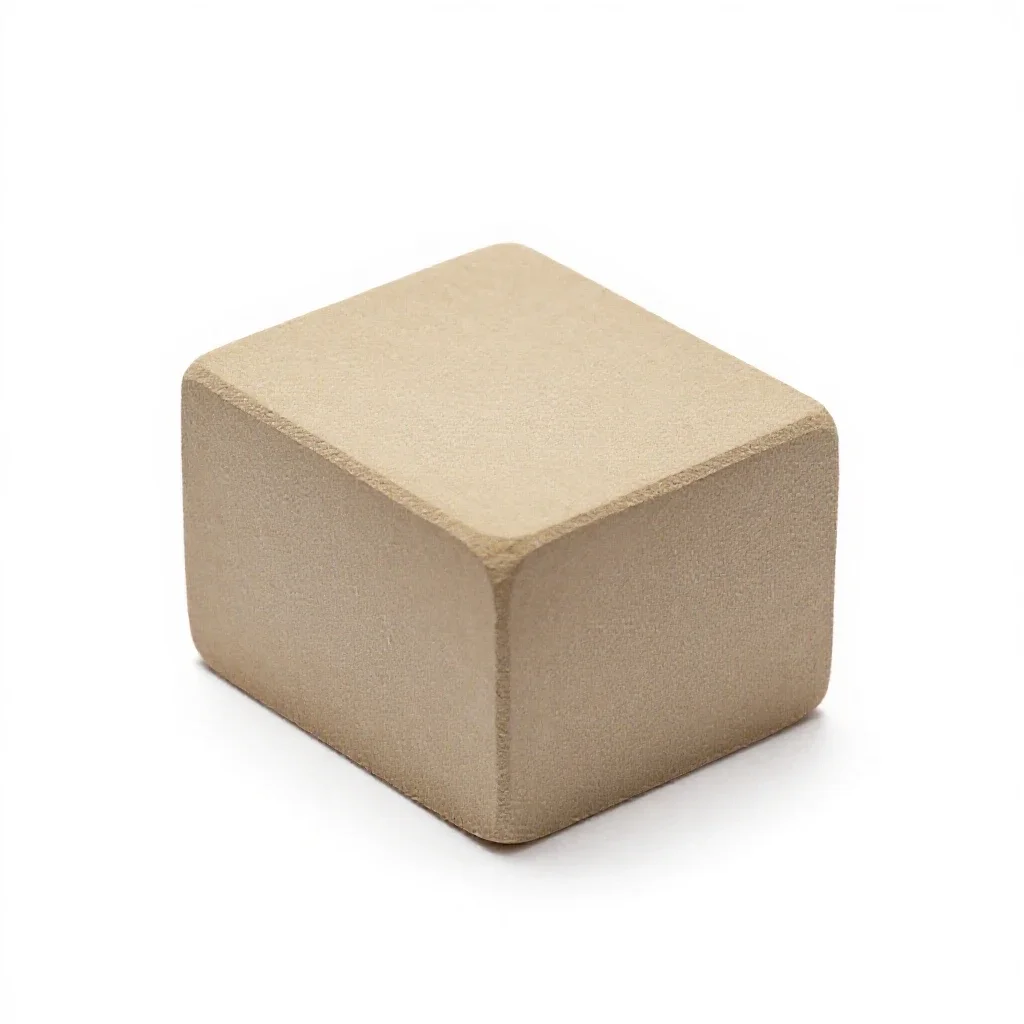 Letterpress type block isolated on a white background