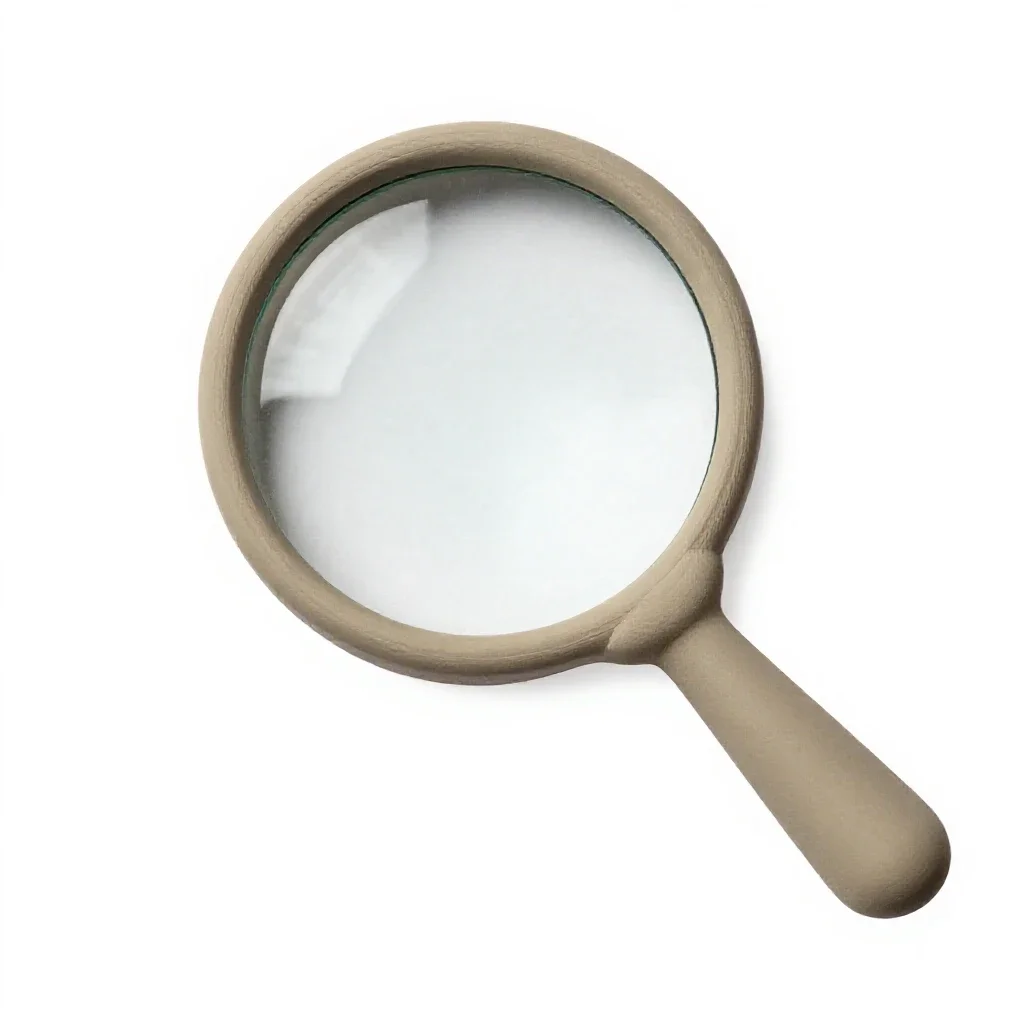 Magnifying glass isolated on a white background