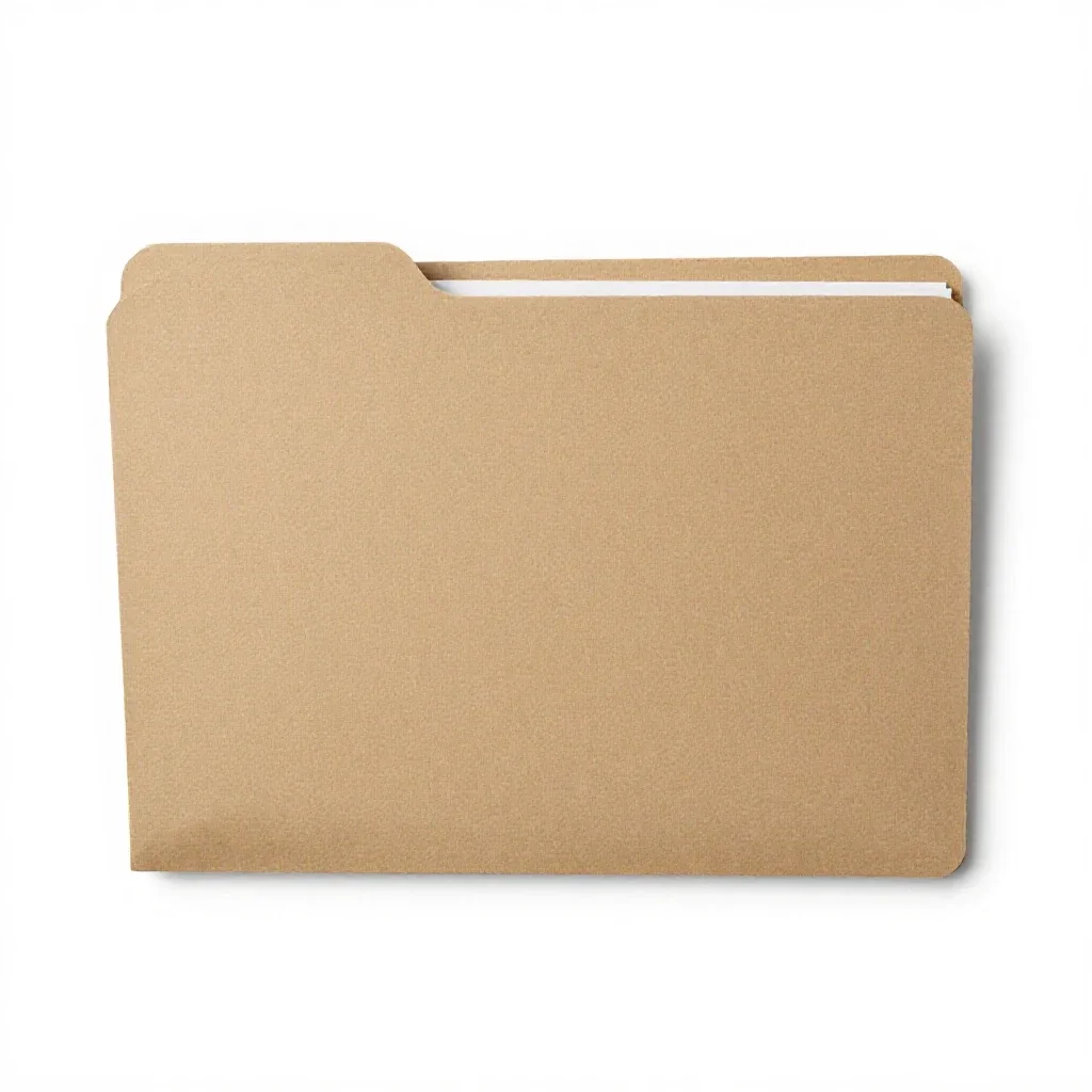 Manila folder isolated on a white background